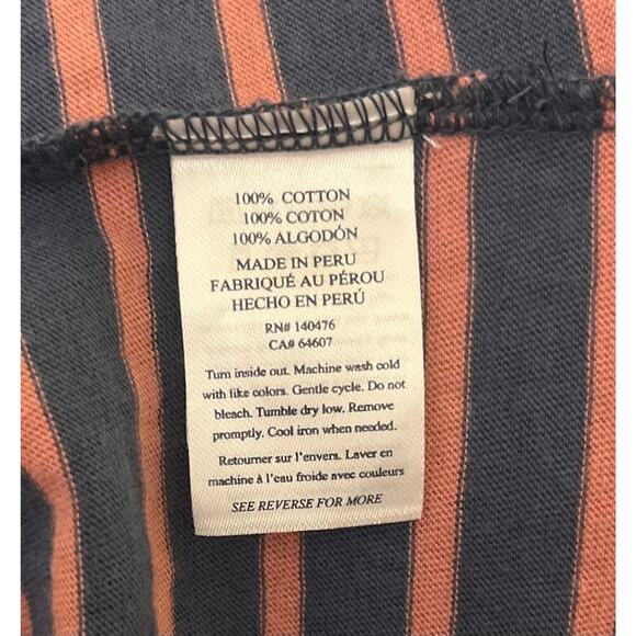 Faherty Retreat Polo Shirt Mens XXL Short Sleeve Navy Rose Stripe Golf Preppy - Picture 8 of 9